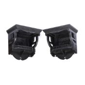 In the manner of Edward William Godwin (1833-1886) aesthetic movement, ebonised wall brackets with