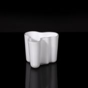 Alvar Aalto (1898-1976) for Iittala 'Savoy' vase model no. 3030, white and clear glass, etched