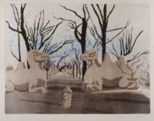 Patrick Procktor (1936-2003) 'Camels, Tomb of the First Emperor of the Ming Dynasty, Zhu Yuan Shang,