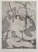 Iona Doniach (b.1938) 'Eight sugar mice', etching, signed and numbered 4/25 in pencil lower right,