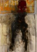 Henry Jackson (b.1961) 'Untitled, No. 40' mixed media on ragcoat, signed lower right, 101cm x 71cm