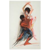 Charlotte Fawley (b.1934) 'Pas de Deux'- 'Irek and Altyna', (Mukhamedov and Assylmuratova), signed