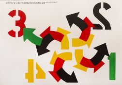 Robert Indiana (1928-2018) 'Four Winds' lithograph with vertical fold from 'One Cent Life' unframed,