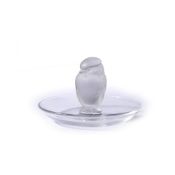 René Lalique (1860-1945) 'Rapace' glass pin or trinket dish, marked 'Lalique, France' to the base,