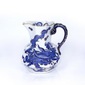 Masons ironstone jug decorated with a blue and gilt dragon, marks to the base, 28cm high