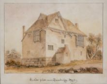 Three 19th/20th Century watercolours including 'Hadlow Place near Tunbridge Kent, 19cm x 23cm, a
