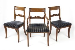 Mahogany elbow chair 19th Century