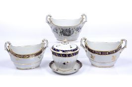 Collection of Barr, Flight & Barr Worcester porcelain to include two blue and gold pattern sucriers,