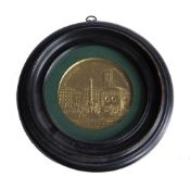 Commemorative medallion French, dated 1823 for the visit of Madame D'Angouleme, made in pinchbeck