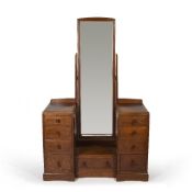 Brynmawr furniture Arts and Crafts oak dressing table circa 1920, 112cm x 173cm x 49cm approx