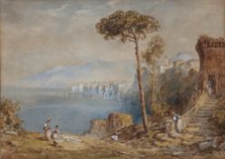 Andrea Vasari (1873-1961) Pair of watercolour studies of North Italian lakes, each signed lower