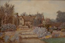 James Matthews (19th/20th Century) At Tillington, Sussex, watercolour, signed and inscribed, 34cm