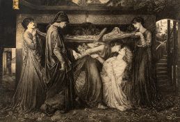 Palais du Papes, Avignon, Provence monochrome photograph, a pre-Raphaelite print 39cm x 59cm,
