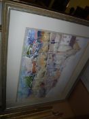 A large collection of assorted watercolours, oils, prints, etc to include U WILLSTEAD 