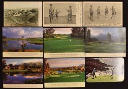 Collection of New Zealand and South African golf related postcards from the early 1900s onwards (