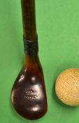 Scarce Gibson Westward Ho! Sunday golf walking stick fitted with beech wood head handle, rear back