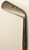 J Gray Early Cleek with 5” hosel and deep hosel nicking, measuring 38” overall length fitted with