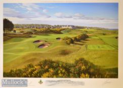 Graeme Baxter and Padraig Harrington signed Open Golf Championship ltd ed colour golf print - 2007