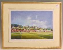 England v New Zealand, Basin Reserve, Wellington 2002 Cricket signed Colour Print signed by the