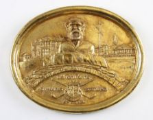 Bill Waugh Golf gold leaf cast resin Plaque of Old Tom Morris St Andrews Scotland 1821-1908