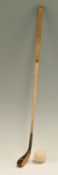 Fine handmade half size replica 19th c Longnose play club – fitted with hide grip and stamped with