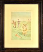 Golf Water Colour c1920 - English School - based on “It’s The Plus Fours” water colour - image 13.