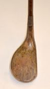 Interesting and early D Anderson and Son St Andrews large dark stained mallet head putter – with