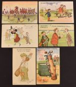 Collection of golfing related postcards for Wales, Northern Ireland and Ireland (12) – mainly humour