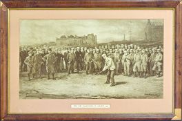 Michael Brown - “Open Golf Championship St Andrews 1895” showing J H Taylor approaching the 1st