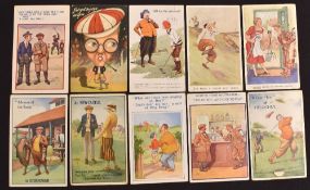 Selection of humour golfing postcards (29) – incl Harold Beards, Reg Carter, Donal McGill, and