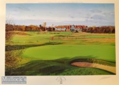 Graeme Baxter signed Open Golf Championship colour print - “2001 Open Golf Championship – 15th Green