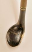P McLeod Sunday golf walking stick fitted with dark stained golf club handle with decorative ivorine