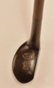 Fine A H Scott Elie Scotland Sunday golf walking stick - fitted with dark stained beech wood head