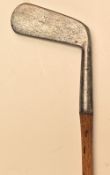 Scarce W Park Maker Musselburgh convex face blade putter – with makers straight line stamp marks