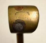 Rare Sir Walter Dalrymple Patent Hammer brass duplex mashie/putter c1890 – fitted with a weighted