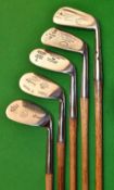 Good assortment of playable ladies golfing irons (5) – Maxwell Star Model Mid Iron, Tom Morris