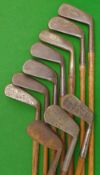 10 assorted interesting irons – Anderson Anstruther smf mid iron, T Tait St Andrews mashie, H MacRae