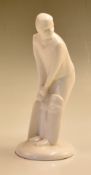 Royal Doulton Bone China Collection Cricket Figure depicts batsman at the ready, 2003 marked