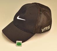 Rare Francesco Molinari Masters Golf Tournament 2014 personal players badge and cap – comprising