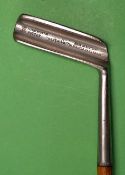 Fine Mitre Brand “The Perwhit” patent convex face putter c/w punch dot face markings and very good