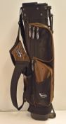 Fine Ogre shoulder carry golf club bag and stand – c/w various side pockets, travel hood and cross