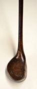 Rare W Dunn & Son One Piece Driver c1897 with aluminium sole insert and rear lead weighting, with