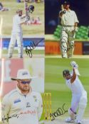 Selection of Cricket Autographed Photographs including R Ponting, L Williams, M Boucher, and J