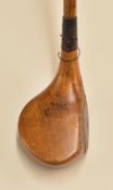 Indistinct makers “---itage Sheffield” oval stamped shallow face golden persimmon brassie with