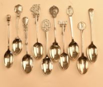 10x assorted hallmarked silver golf teaspoons – with assorted designs and hallmarks incl MFGC, CHGC,