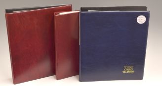 2x “Post Card Albums” and similar Lever Arch File (3) - with approx 64 x 4 slip in leaves to hold