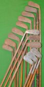 12x assorted irons and 3x putters (15) - Rangefinder left hand mashie, Tom Stewart Stainless mashie,