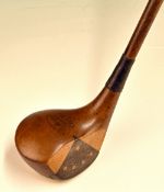 R Forgan & Son St Andrews Bulldog baffy with triangular fibre face insert and full brass wrap over