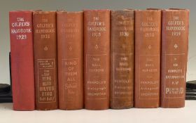Collection of “The Golfers Hand Books” from 1929 onwards (7) – to incl 1929 with “Play The Walter