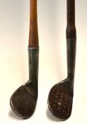 2x Interesting Early Niblicks includes a small rut niblick stamped St Andrews niblick also stamped